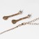 Set 2 objects: earrings, necklace "Monique" Waterfall, white-green color in gold, 30 cm