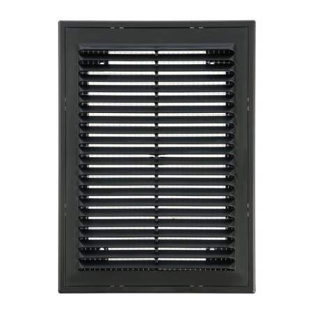 Ventilation grate "Vento" 1520VR, 150x200 mm, with a grid, detachable, graphite