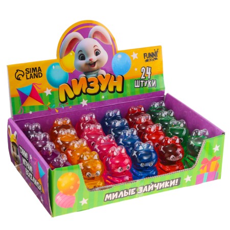 Лизун - слайм «Зайка», цвета МИКС-8