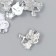 Decor for creativity metal, enamel, rhinestone "White cat" 2x1.7 cm