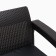 Roatan chair, with cup holders, 73x70x79 cm, mokko color, with a black pillow