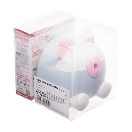 Mechanical sharpener with container, gray/white ears-8