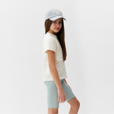 A set for a girl (T -shirt and bicycles) minku, blue color, height 128 cm-2