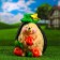 Garden figure "Hedgehog with three apples" 27x20cm