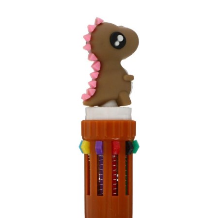 Handle Automatic Ball 10 color, "dinosaur", brown color, in the package-1