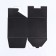 The box is folding, square, black, 8 x 8 x 8 cm,