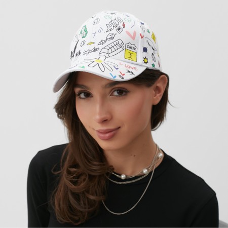 Men's cap minaku "yee" color white, river 58-6