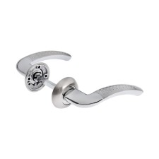 Door handle df 26, square 150, chrome color, matte chrome