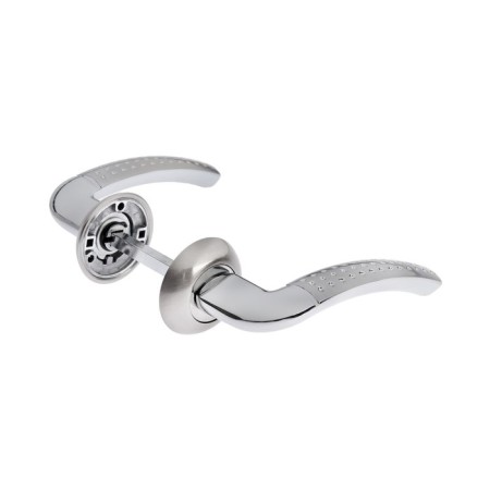 Door handle df 26, square 150, chrome color, matte chrome