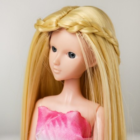 Hair for dolls "Straights with pigtails" Size is small, color 613