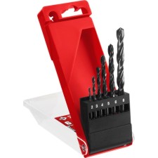 Set of drill on metal bison, p4m2, cylindrical shank, 2-8 mm, 6 pcs, class B, case
