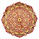 Largan Rishtan ceramics "Flowers", 40 cm, red mix, corrugated