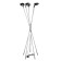 The floor lamp "5 clubs" 65 × 170 cm, 5 × 10 watts, aluminum, plastic, glow warm white