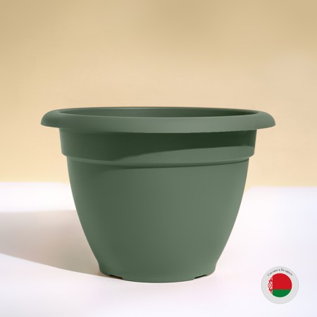 Flower pot, d = 35 cm, 12 l, plastic, green sage-3