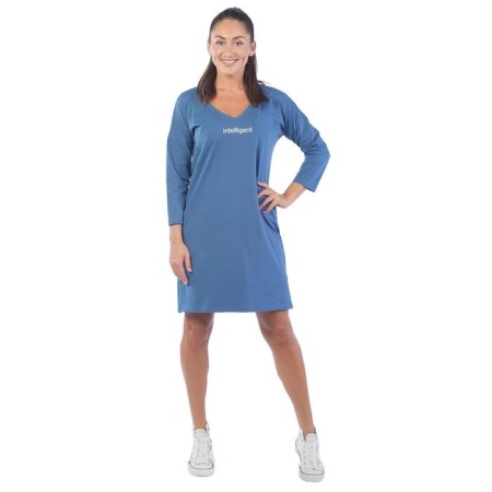 Women's intelligent dress, size 52, indigo color
