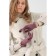 Gloves female, dimensionless, powder color