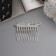 Hair crest "Medea" strip diagonal, 6 × 4.5 cm, silver