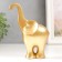 Souvenir Polystone "Golden Elephant" 5.5x10x13.3 cm