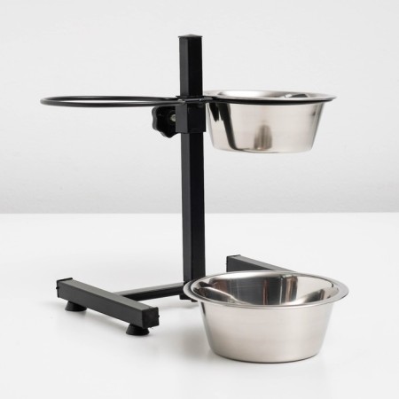 Adjustable stand 30 cm with 2 bowls of 850 ml-6