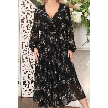 Female dress, size 46, black color-3