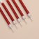 Candles for the cake "Shiny radiance", 6 pcs, white with red