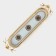 Fan -45 × 13 × 6 cm standing stand stand, gold metal color