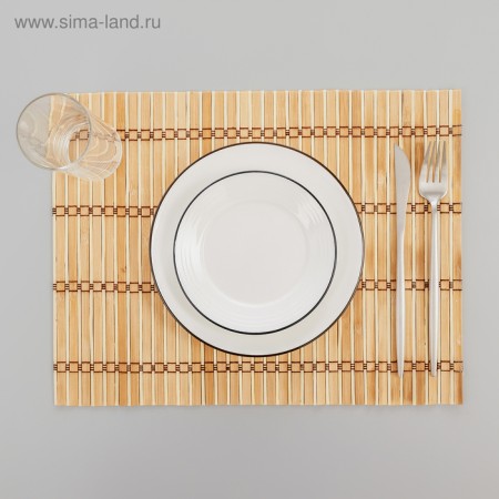 Serving napkin on the table "Fresh straw", 41.5 × 30 cm, beige color-4