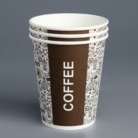 Paper glass "Take Away Coffee" for hot drinks, 250 ml, diameter 80 mm-1