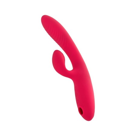 Vibrator with vacuum-wave stimulation Jos Enila, silicone, pink color, 23 cm-11