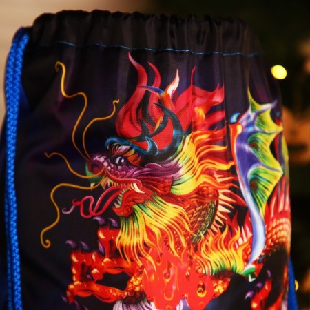 Bag on the lace, the color is blue/multi -colored-3