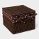 A set of handmade interior baskets with a lid LadOM, 2 pcs, size: 20 × 20 × 15 cm, 25 × 25 × 18 cm