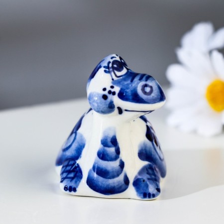 Souvenir "Turtle with a long neck", 6 cm, gzhel-3