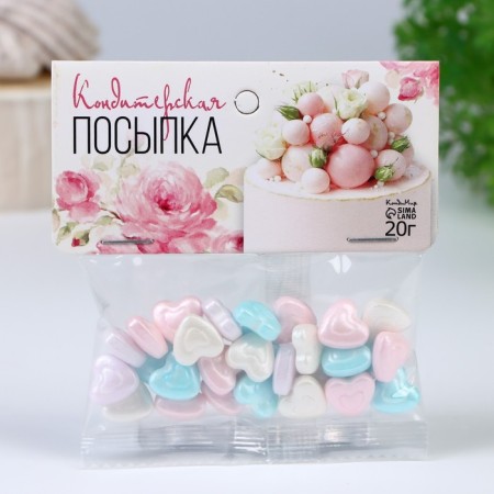 Confectionery Sprinking "Double Heart", mix, 20 g-1