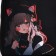 School textile Backpack "Anime Girl", 38x14x27 cm, black color