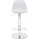 Soft Metal/Plastic/Ecokozha, Chrome/White 38x38x86 cm stool