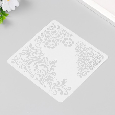 Plastic stencil "Assorted patterns" 13x13 cm-1