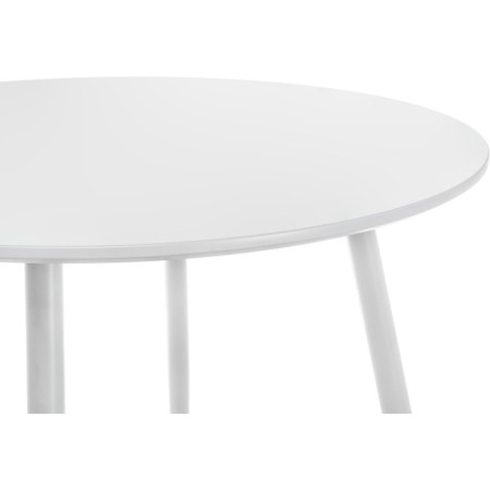 Wooden table Bianka 80x75 White stained metal, white 80x80x75 cm-4