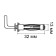 Anchor "bison", type of molly, for hollow structures, galvanized, M4, 13x32 mm, 150 pcs