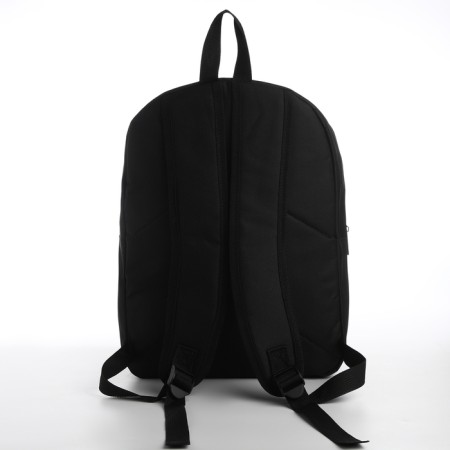 School textile backpack with lake up lacing, 38x29x11 cm, black-5