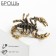 Brooch "Scorpio", black color in black gold