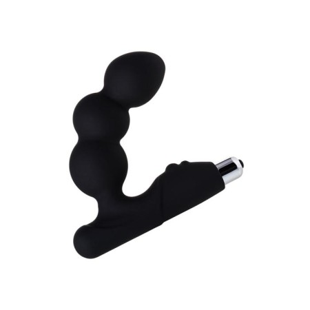 Erotist prostate vibro -stimulator, silicone, 15.7 cm, black color-1