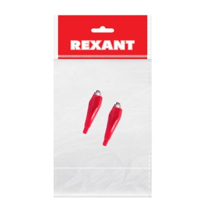 Crocodile clamp in Rexant isolator, length 56 mm, 5 A, 2 pcs