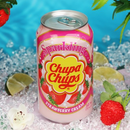 Soda -gas water Chupa Chups "strawberries", 345 ml