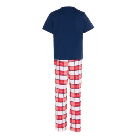 Pajama New Year's male KAFTAN "Santa Team", blue/red color, size 54-11