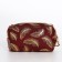 Cosmetic bag with lightning, burgundy color