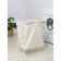 Basket-mezzle for linen on a metal frame, 53 × 39 × 62 cm, beige color
