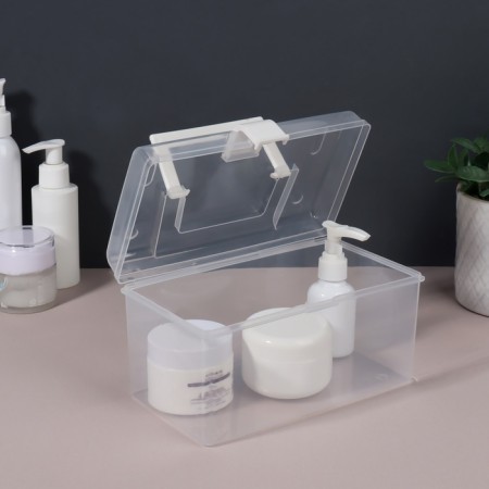 Organizer with a 1 Sectic lid 19.5*12*11cm transparent/Bel V/u UKL QF-2