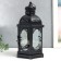 Climber Metal, glass "Lantern - Blooming monograms" D -10 cm black 13.5x15x29 cm