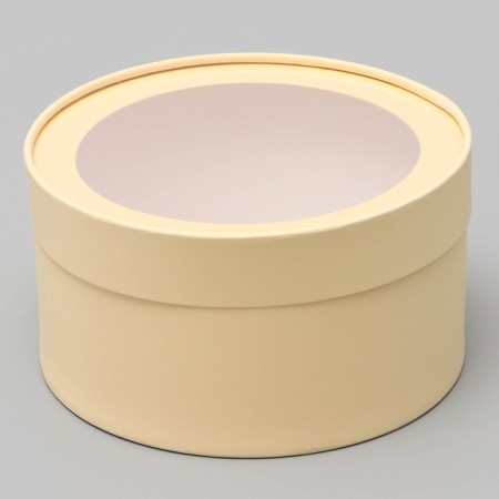 Gift box "Cream" cream, hooked with a window, 21 x 11 cm-2