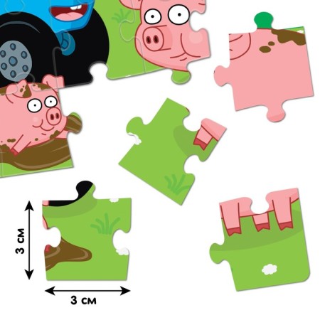 Puzzle "Blue Tractor: Fun Farm", 24 elements-2
